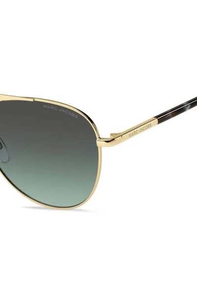Marc Jacobs 59mm Gradient Pilot Sunglasses In Green