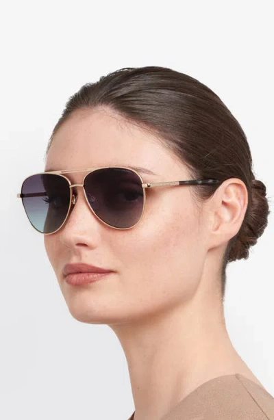 Marc Jacobs 59mm Gradient Pilot Sunglasses In Green