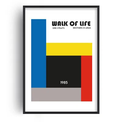 Fanclub Walk Of Life Dire Straits Retro Giclée Art Print A2 In White