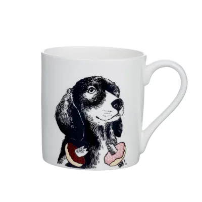 Jimbobart D  Alphabet Of Snacking Animals Mug In White