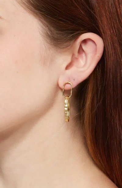 Karine Sultan Oval Link Drop Earrings In Gold