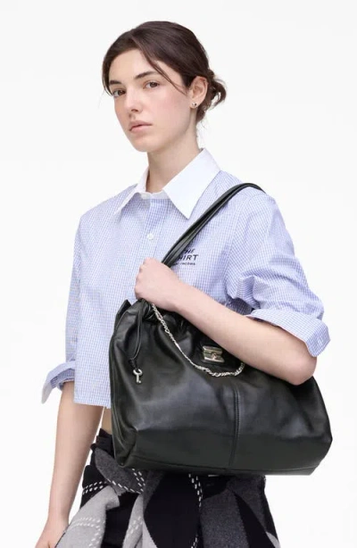 Marc Jacobs Cristina Tote With Chain Embellishments And Drawstring Closure In Black