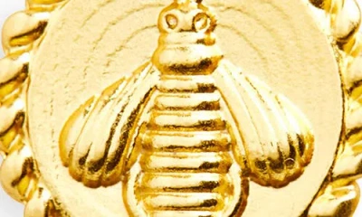 Karine Sultan Bee Coin Stud Earrings In Gold