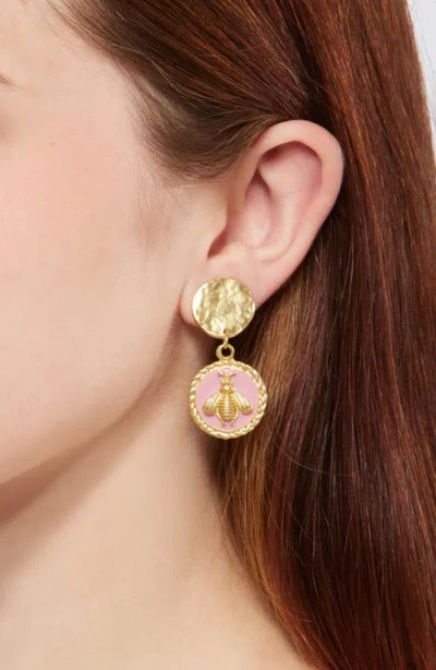Karine Sultan Bee Dangle Clip-on Earrings In Multi