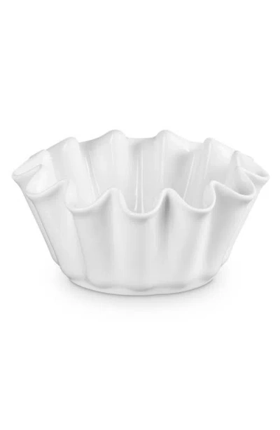 Le Creuset Stoneware Ruffle 1.4 Qt. Brioche Baker In White