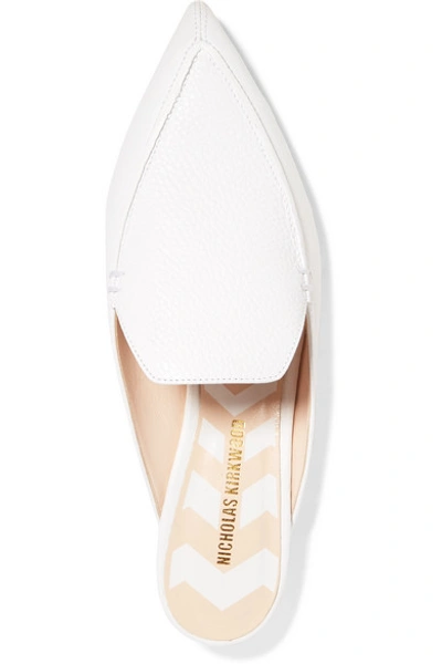 Shop Nicholas Kirkwood Beya Textured-leather Slippers