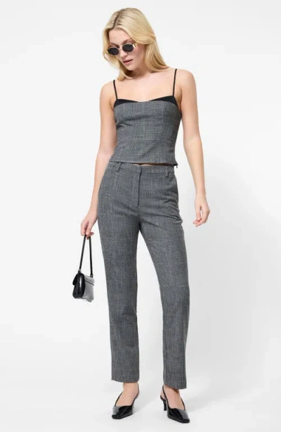French Connection Slim Fit Cropped Pants In Gray