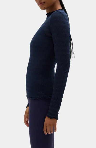 Halfdays Ynes Texture Top In Blue