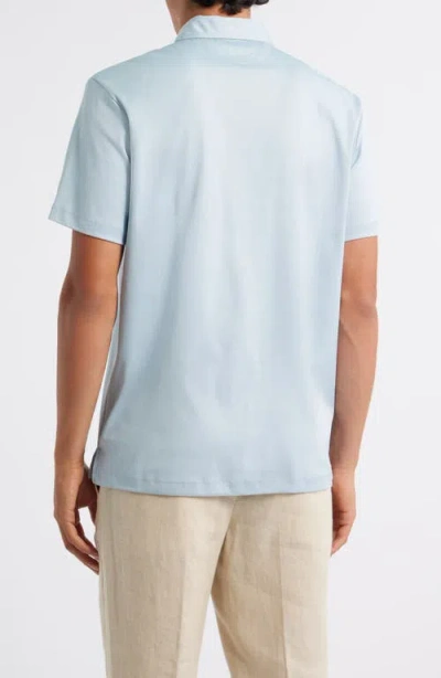Aurélien Aur1 Solid Cotton Polo In Blue