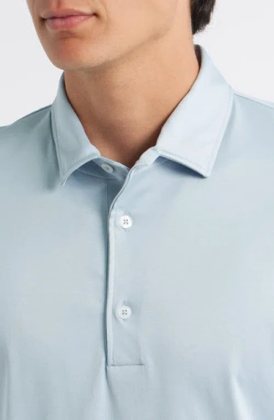 Aurélien Aur1 Solid Cotton Polo In Blue