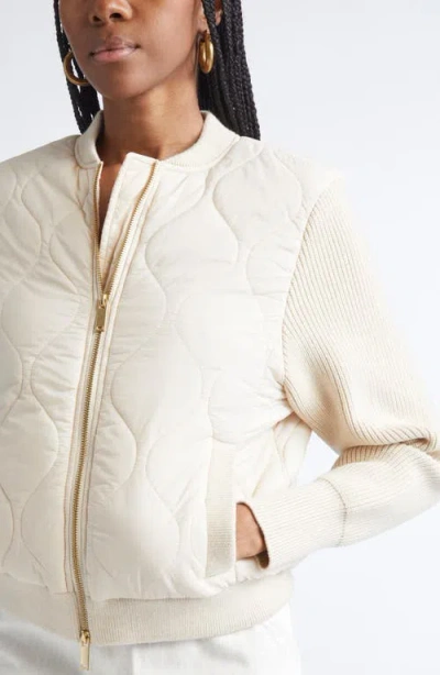 Ramy Brook Miranda Mixed Media Quilted Jacket In Multi