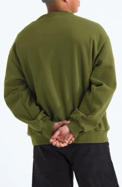 The North Face Men's Evolution Simple Dome Oversized Crew Sweatshirt In Green