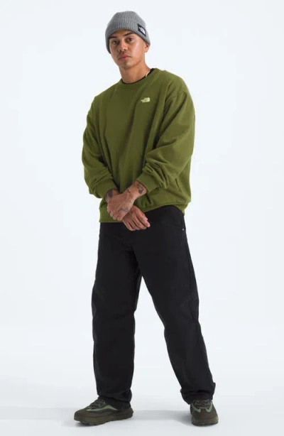 The North Face Men's Evolution Simple Dome Oversized Crew Sweatshirt In Green