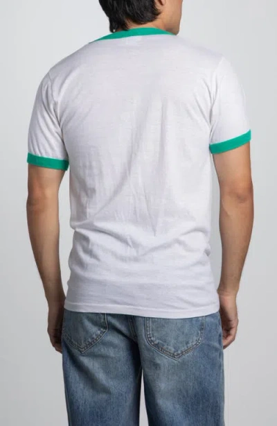 Elwood Vintage Stevenson Cross Country Ringer Tee In White