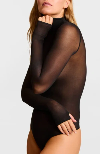 Commando Ballet Sheer Bodysuit In Black