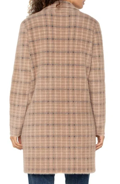 Liverpool Los Angeles Coatigan Open Front Cardigan Sweater In Brown