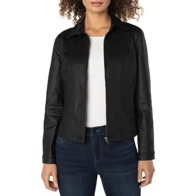 Liverpool Los Angeles 90s Coated Jacket In Animal Print