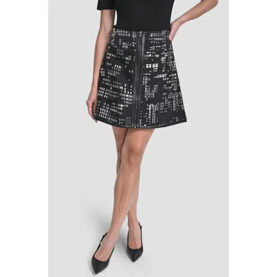 Dkny Women's Abstract Print Mini Skirt In Multi