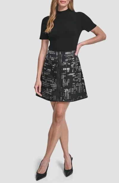 Dkny Women's Abstract Print Mini Skirt In Multi