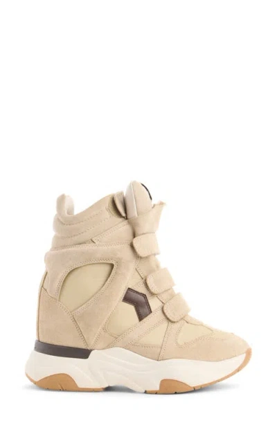 Isabel Marant Balskee Leather And Suede High-top Wedge Sneakers In Neutral