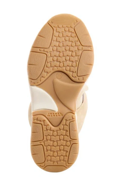 Isabel Marant Balskee Leather And Suede High-top Wedge Sneakers In Neutral