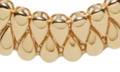 Argento Vivo Sterling Silver Gp Pointed Link Bracelet In Gold