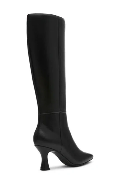 Anne Klein Womens Perfektion Wide Calf Snip Toe Knee High Boots In Black