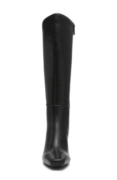Anne Klein Womens Perfektion Wide Calf Snip Toe Knee High Boots In Black