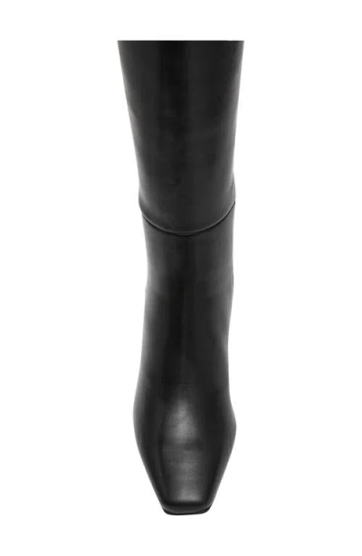 Anne Klein Womens Perfektion Wide Calf Snip Toe Knee High Boots In Black
