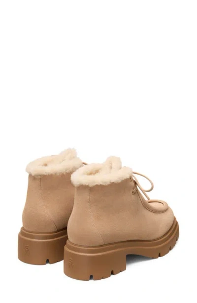 Stuart Weitzman Hudson Genuine Shearling Lined Chukka Boot In Neutral