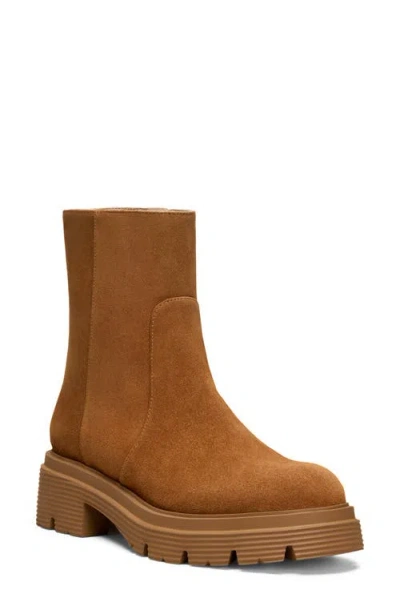 Stuart Weitzman Hudson Lite Zipped Boots In Brown