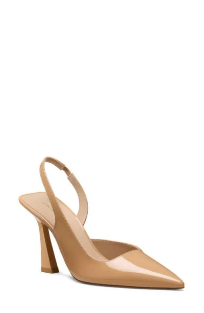 Stuart Weitzman Vinnie 85 D'orsay Slingback Pump In Neutral