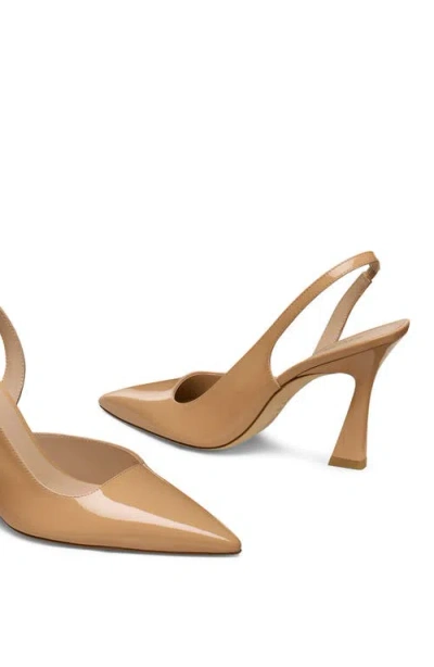 Stuart Weitzman Vinnie 85 D'orsay Slingback Pump In Neutral
