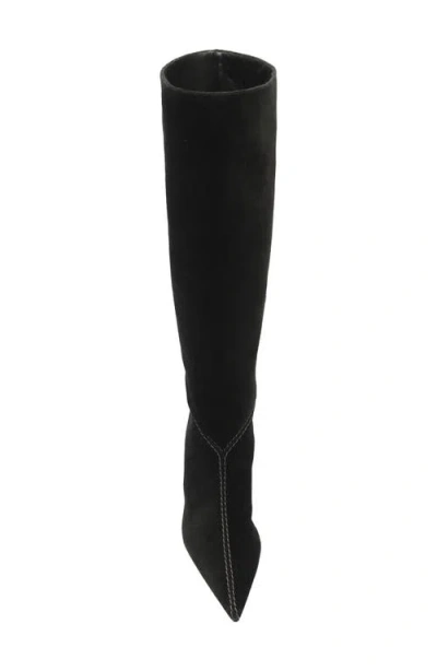 Alexandre Birman Malva Pointed Toe Knee High Boot In Black
