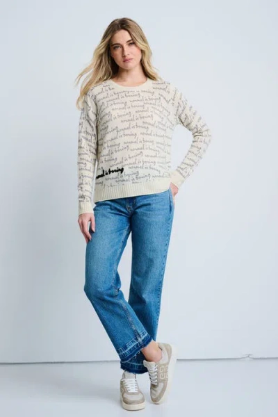 Lisa Todd Normal Is Boring Cashmere Sweater In Neutral