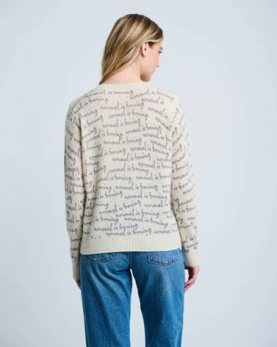 Lisa Todd Normal Is Boring Cashmere Sweater In Neutral