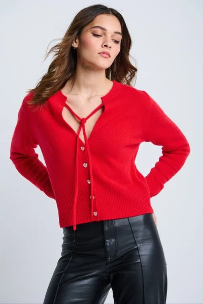 Lisa Todd Date Night Cashmere Cardigan In Red