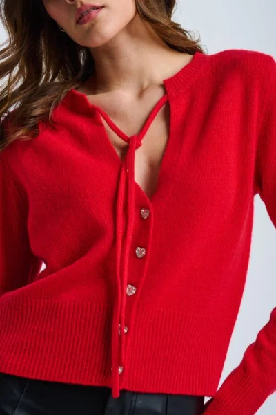 Lisa Todd Date Night Cashmere Cardigan In Red