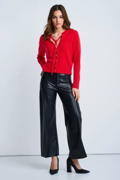 Lisa Todd Date Night Cashmere Cardigan In Red