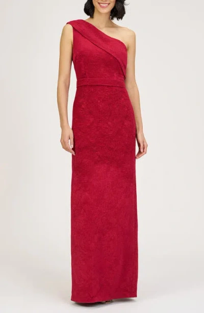 Js Collections Briella One-shoulder Column Gown In Red