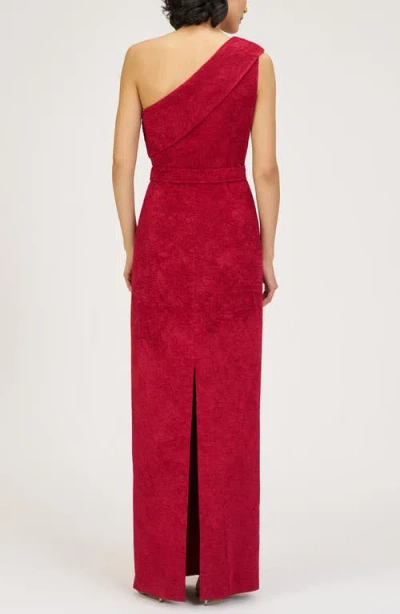 Js Collections Briella One-shoulder Column Gown In Red