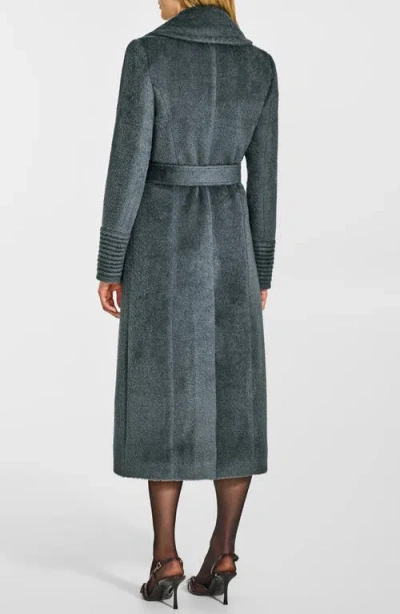 Sentaler Bouclé Wool & Alpaca Blend Wrap Coat In Black