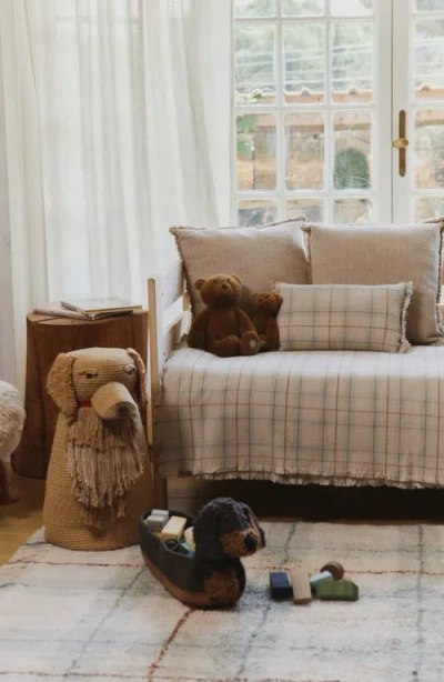 Lorena Canals Tartan Throw Blanket In Neutral