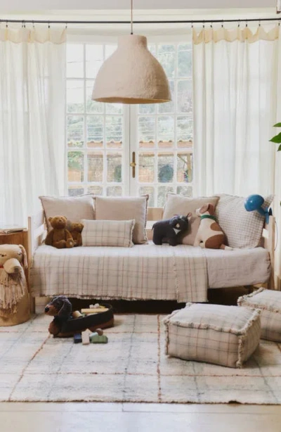 Lorena Canals Tartan Throw Blanket In Neutral