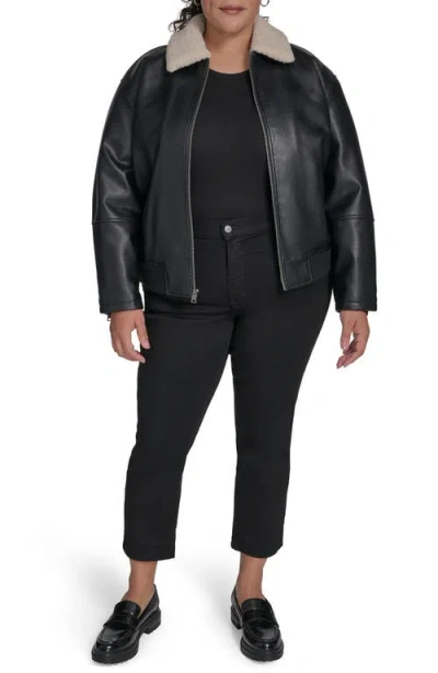 Levi's Plus Size Long Sleeves Bomber Jacket In Black