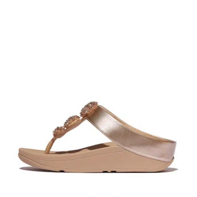 Fitflop Women's Fino Beadie Wedge Sandals In Gold