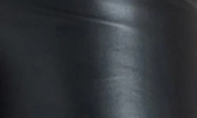 Nydj Marilyn Faux Leather High Rise Straight Jeans In Black In Black