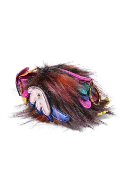 Kurt Geiger London Pompom Bird Bag Charm In Multi