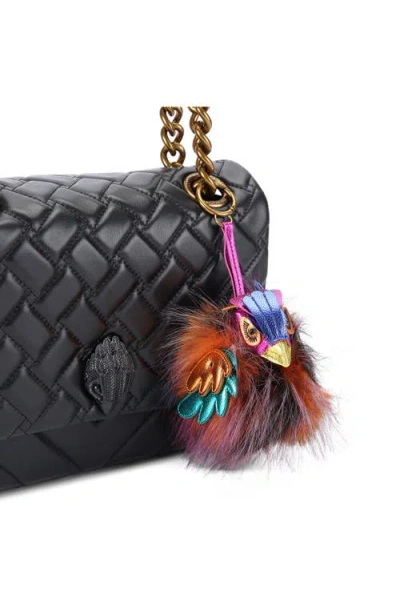 Kurt Geiger London Pompom Bird Bag Charm In Multi