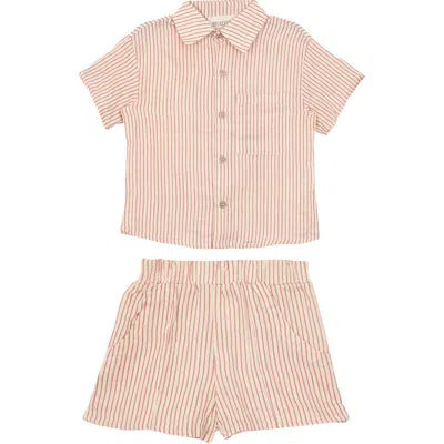 Beckett And Bear Cranberry Crush Two Piece Shorts Set In Neutral